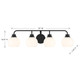 Four Light Bathroom Vanity (M80082MBK)