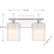 Two Light Bathroom Vanity (M80083CH)