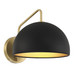 Meridian - M90094MBKNB - One Light Wall Sconce - Matte Black w/Natural Brass