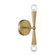 Meridian - M90110NB - Two Light Wall Sconce - Natural Brass