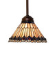 Meyda Tiffany - 101802 - One Light Pendant - Tiffany Jeweled Peacock - Mahogany Bronze