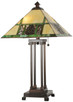 Meyda Tiffany - 103380 - Two Light Table Lamp - Pinecone Ridge - Antique