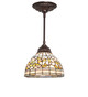 Meyda Tiffany - 105221 - One Light Mini Pendant - Tiffany Turning Leaf