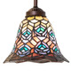 Meyda Tiffany - 106824 - One Light Pendant - Tiffany Peacock Feather - Mahogany Bronze