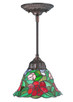 Meyda Tiffany - 107145 - One Light Mini Pendant - Begonia - Gyb Flame Lt Blue