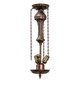 Meyda Tiffany - 107718 - Three Light Semi-Flushmount Hardware - Victorian - Mahogany Bronze