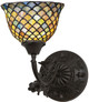Meyda Tiffany - 109518 - One Light Wall Sconce - Tiffany Fishscale - Mahogany Bronze Meyda Tiffany - 109518 - One Light Wall Sconce - Tiffany Fishscale - Mahogany Bronze