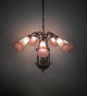 Pink Seven Light Chandelier (11596)