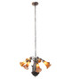 Amber Seven Light Chandelier (11601)