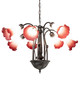 Pink/White Seven Light Chandelier (12243)