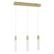 Avenue Lighting - HF1900-3-GL-BB-SNW - LED Pendant - The Original Glacier - Brushed Brass