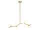Avenue Lighting - HF4806-WHT - LED Chandelier - Hampton - Brushed Brass With White Glass