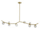 Avenue Lighting - HF4808-CLR - LED Chandelier - Hampton - Brushed Brass With Clear Glass