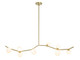 Avenue Lighting - HF4808-WHT - LED Chandelier - Hampton - Brushed Brass With White Glass