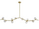 Avenue Lighting - HF4810-CLR - LED Chandelier - Hampton - Brushed Brass With Clear Glass