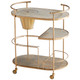 Cyan - 10687 - Bar Cart - Antique Brass