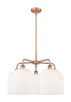 Innovations - 516-5CR-AC-G559-8GWH - Five Light Chandelier - Ballston - Antique Copper
