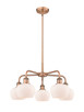 Innovations - 516-5CR-AC-G91 - Five Light Chandelier - Ballston - Antique Copper