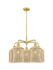 Innovations - 516-5CR-SG-G559-8ME - Five Light Chandelier - Ballston - Satin Gold