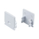 American Lighting - PE-TRACE-FEED - End Cap w/feed hole - Premium Extrusions - White