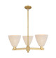 Innovations - 716-3CR-BB-NBD-75-NAT - Three Light Flush Mount - Arcadia - Brushed Brass