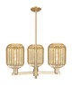 Innovations - 716-3CR-CB-G460-7ME - Three Light Pendant - Arcadia - Champagne Bronze
