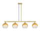 Innovations - 716-4I-AB-G483-8AM - Four Light Island Pendant - Arcadia - Antique Brass
