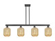 Innovations - 716-4I-BK-G460-7ME - Four Light Island Pendant - Arcadia - Matte Black