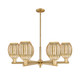Innovations - 716-6CR-BB-G459-6ME - Six Light Chandelier - Arcadia - Brushed Brass