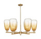 Innovations - 716-6CR-CB-G480-6AM - Six Light Chandelier - Arcadia - Champagne Bronze