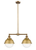 Innovations - 209-BB-HFS-84-BB - Two Light Island Pendant - Franklin Restoration - Brushed Brass