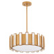 Cyan - 11950 - Four Light Pendant - Volterra - Aged Brass