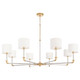 Cyan - 11955 - Eight Light Chandelier - Hightower - Clear/Aged Brass