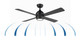 Kwad 52 52"Ceiling Fan (FP7652BL)