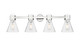 Innovations - 464-4W-PN-G464C-7SDY - Four Light Bath Vanity - Downtown Urban - Polished Nickel