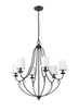 Millennium - 12106-MB - Six Light Chandelier - Eisley - Matte Black