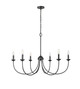 Millennium - 12406-MB - Six Light Chandelier - Huxley - Matte Black