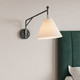 Millennium - 13001-MB/VB - One Light Swing Arm Wall Sconce - Elane - Matte Black/Vintage Brass