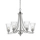 Millennium - 1465-SN - Five Light Chandelier - Natalie - Satin Nickel