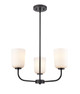 Millennium - 214003-MB - Three Light Chandelier - Laphia - Matte Black