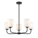 Millennium - 214005-MB - Five Light Chandelier - Laphia - Matte Black