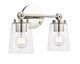 Millennium - 22002-PN - Two Light Vanity - Lauryn - Polished Nickel