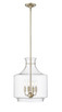 Millennium - 22804-MG - Four Light Pendant - Mahannah - Modern Gold