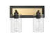 Millennium - 25002-MB/VB - Two Light Vanity - Gasol - Matte Black/Vintage Brass