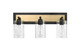 Millennium - 25003-MB/VB - Three Light Vanity - Gasol - Matte Black/Vintage Brass