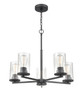 Millennium - 2715-MB - Five Light Chandelier - Verlana - Matte Black