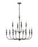 Millennium - 29612-MB - 12 Light Chandelier - Savanne - Matte Black