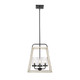 Millennium - 3004-MB/GW - Four Light Pendant - Bonnie - Matte Black/Grey Wood