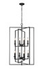 Millennium - 3248-MB - Eight Light Pendant - Nellis - Matte Black