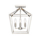 Millennium - 3334-SN - Four Light Semi Flush Mount - Satin Nickel